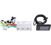 Kit de controlador sin escobillas para bicicleta eléctrica, controlador de motor de aleación de aluminio con pantalla LCD, 48-60 V, 350 W