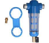 Filtro de retrolavado con rosca externa G3/4, filtro de sedimentos para tuberías, filtro purificador de agua para el hogar y la granja