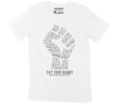 Camiseta gráfica ULTRABASIC para hombre Di sus nombres Black Lives Matter Shirt XS blanco