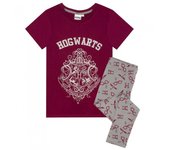Conjunto de pijama con purpurina y escudo de Hogwarts de Harry Potter para niñas 5-6 Years rojo/gris