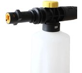 Lanza de espuma de nieve de 750 ml, hidrolimpiadoras de alta presión, boquilla rociadora ajustable, generador de espuma de jabón para coche, compatible con Karcher K2, K3, K4, K5, K6 y K7. negro