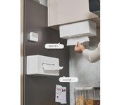 Portarrollos magnético de papel de cocina de pared - Estilo japonés, multifuncional