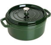 Cocotte redonda Staub para albahaca, grande, esmaltada a mano, compatible con IH, japonesa, La Cocotte redonda  Pico 26 cm  [Producto autorizado] 40509-358