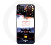 Coque pour Samsung Galaxy A42 5G Formule 1 Max Verstappen Pilote de F1 noir rouge et jaune