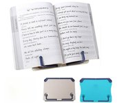 Soporte de lectura portátil, soporte para libros, estante para recetas, soporte plegable, organizador de libros de cocina, sujetalibros para partituras musicales, tabletas de recetas blanco