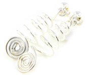 Les Trésors De Lily [C4735] - Boucles Argent 'Acrobaties' plata
