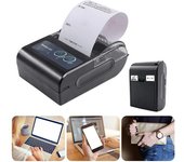 Impresora térmica portátil de 58 mm para texto, logotipo, código QR, compatible con Bluetooth y conexión USB, impresora de recibos con 384 DPI para computadora Android