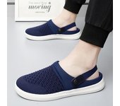 Sandalias casuales de verano para mujer y hombre, zuecos ligeros y sin espalda, color negro, para playa, talla grande EU: 36