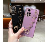 Funda de lujo con cadena y diseño de corazón para Xiaomi Mi Poco X4, M4, X3 Pro 4G y 5G, con NFC y correa para Xiaomi Poco X3 y M3 poco x3 nfc