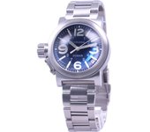 SEALANE SE51-MBL para hombre (Reloj de cuarzo para hombre de la serie SE51 con diseño de llama solar) Reloj redondo analógico de acero inoxidable plateado