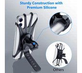 Soporte para teléfono de bicicleta soporte para teléfono móvil motocicleta soporte celular para iPhone Samsung Xiaomi Gsm Houder Fiets negro