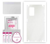 apgo Protective Skin Sticker for the back+sides compatible with Oppo A96 4G, Full Wrap Film, Foil, Vinyl - Pattern Matte Transparent