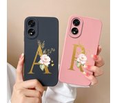 Para OPPO Realme Narzo 60 Pro C51 11 Pro Plus A2 A58 A98 funda de teléfono protectora de moda AZ flor mate silicona líquida suave contraportada para OPPO parachoques Oppo A2 5G