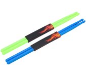 Baquetas de nailon 5A con mango granulado, antideslizantes, para estudiantes y principiantes, 4 unidades