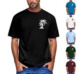 Camiseta para Hombre Camisetas Texto Gráfico Piscina Impresión 3D Calle Casual Manga Corta Ropa Impresa Básica XL negro