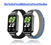 Correa de nailon para Xiaomi Smart Band 9 Active, pulsera de bucle para Redmi Band 3, accesorios para reloj inteligente negro