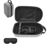 Estuche rígido de transporte para accesorios de gafas de realidad virtual, bolsa organizadora compatible con Quest 3 gris