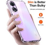 Anti-caída Aigbag cristal claro suave transparente funda de teléfono para OPPO A18 A38 A58 4G A78 A98 A79 5G A57 A57S A77 A77S RENO 8T 10 Pro OPPO A18 puro