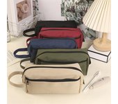 Bolsa de papelería Estuche para lápices Organizador de escritorio Estuche para cosméticos Estuche para lápices de gran capacidad Bolsa de almacenamiento con cremallera Útiles escolares negro