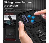 Funda protectora deslizante para Motorola Moto G Play 2023, a prueba de golpes, con soporte de anillo y lente deslizante para Motorola G Pure G Power 2022 For G Pure
