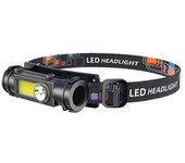 Linterna frontal LED para exteriores, para pesca nocturna, camping, senderismo, alta luminosidad Model 101 negro