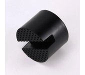 Almohadilla de soporte de goma para gato universal, duradera y resistente al desgaste, adaptador de zócalo de piso con ranuras para marco de coche, almohadilla de goma de elevación, 1 unidad diameter 50mm negro