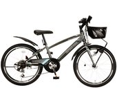 Bicicleta CAPTAIN STAG Blender CTB226 de 22 pulgadas, automática y delantera, equipamiento estándar, color bronce mate, para niños [Shimano de 6 velocidades, luz LED, CI]