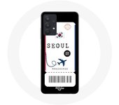 Coque pour Samsung Galaxy A32 5G Billet d'avion Seoul Corée du Sud