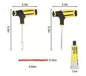 Kit de reparación de neumáticos de 68 piezas, reparación de neumáticos pinchados para bricolaje, para coche, camión, motocicleta, hogar, parche para enchufes