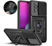 Funda deslizante para Samsung A33 5g, protección para lente de cámara, funda protectora para Samsung Galaxy A53 A73 A 33 53 73 5g, funda con anillo de soporte magnético For Galaxy A33 5G oro rosa