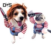 Disfraz de perro, divertido disfraz de astronauta, mensajero, pirata, disfraz de cosplay, ropa de algodón y poliéster suave para mascotas para el día de Halloween M