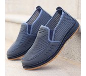 Zapatos de tela viejos de verano para hombre, zapatos casuales transpirables, zapatos para personas mayores, zapatillas de tenis de un solo pie 39
