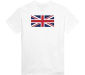 Camiseta - PIXELFORMA - Drapeau du Royaume-Uni - 100% algodón - Manches Courtes - Col classique