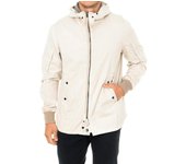 Chaqueta Overshirt cuello con capucha D01657 para Hombre S beige