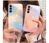 Funda para teléfono Samsung A14, A20, A30, S11 de vidrio líquido con color degradado: sensación de alta gama. Samsung A14 4G plata