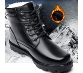 Zapatos de algodón de invierno para hombre, botas de nieve de tubo bajo de lana gruesa y cálida, zapatos de algodón, botas impermeables para exteriores 45 negro
