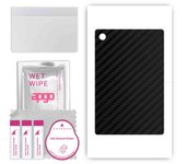 apgo Protective Skin Sticker for the back compatible with Samsung Galaxy Tab A8 10.5, Wrap Film, Foil, Vinyl - Pattern Carbon Black
