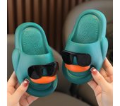Gafas de sol de celebridades de Internet, sandalias de pato para niños, zapatillas antideslizantes para el hogar con fondo suave para padres e hijos de verano para niños y niñas 24-25 verde