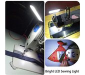 Lámpara LED para ropa, iluminación para máquina de coser, lámpara de mesa magnética, lámpara para gafas con ahorro de energía, 30 LED EU Plug