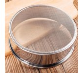 Tamiz de harina de malla fina para cocina, colador de harina redondo profesional de acero inoxidable, lo mejor para hornear té en la cocina