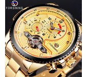Forsinging2022, nueva tendencia, reloj mecánico para hombres, reloj automático superior para hombres, reloj de negocios de moda de alta gama para hombres negro