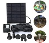 Bomba de agua Solar de 7V y 1,5 W, fuente para jardín, plantas flotantes, fuentes de energía para riego, piscina, hogar y jardín negro