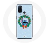 Coque pour Oppo A53 Stitch neige joyeux Noël bleu