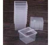 10 Uds. Terrarios de insectos, reptiles, arañas, caja de cría, contenedores para incubar 6.5x6.5x4.4cm puro
