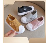 Zapatos para niños Antideslizantes Suela Blanda Zapatos Deportivos para niños Niños y niñas Niños pequeños y medianos Zapatos de Tablero Tejidos Voladores Transpirables Cabeza de Concha Bebé 21