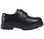 Zapatos escolares de cuero Irene para niños de POD 3 UK negro