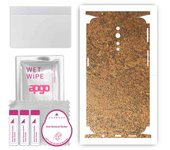 apgo Protective Skin Sticker for the back+sides compatible with Oppo Reno Z, Full Wrap Film, Foil, Vinyl - Pattern Rusty Copper