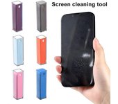 Botella rociadora limpiadora de pantalla de 15 ml, paño de microfibra, limpiador de pantalla sin rayas para teléfonos, tabletas, computadoras portátiles 15ml color rosa