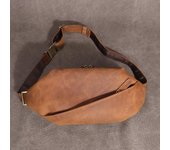 Bolso de piel de caballo loco para hombre, nuevo bolso de pecho de cuero genuino para hombre, bolso de montar en diagonal para ciclismo al aire libre, riñonera multifuncional, bolso de piel de vaca para teléfono