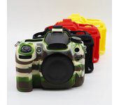 Funda protectora de silicona suave para cámara Nikon D7000 D7100 D7200 D7500 D7000 negro